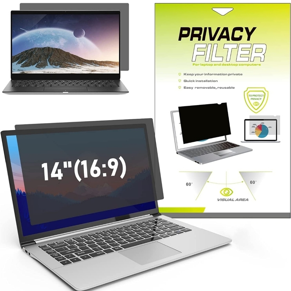 Privacy Filter for 14" Laptop/Desktop/ MacBook Pro 14. (NWT)